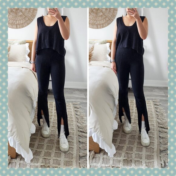 Aritzia TNACHILL™ Atmosphere Split Hi-Rise Legging in Black - Picture 1 of 8